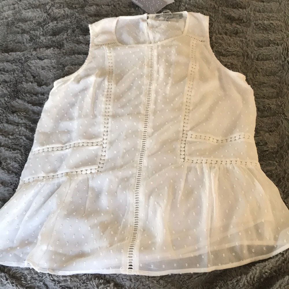 Daniel Rainn White Sleeveless Blouse